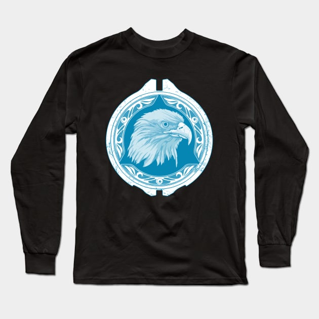 Golden Eagle Shield Long Sleeve T-Shirt by NicGrayTees